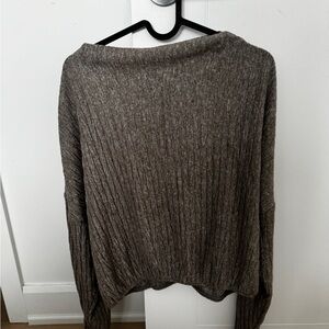 Cozy Brown Mockneck Sweater